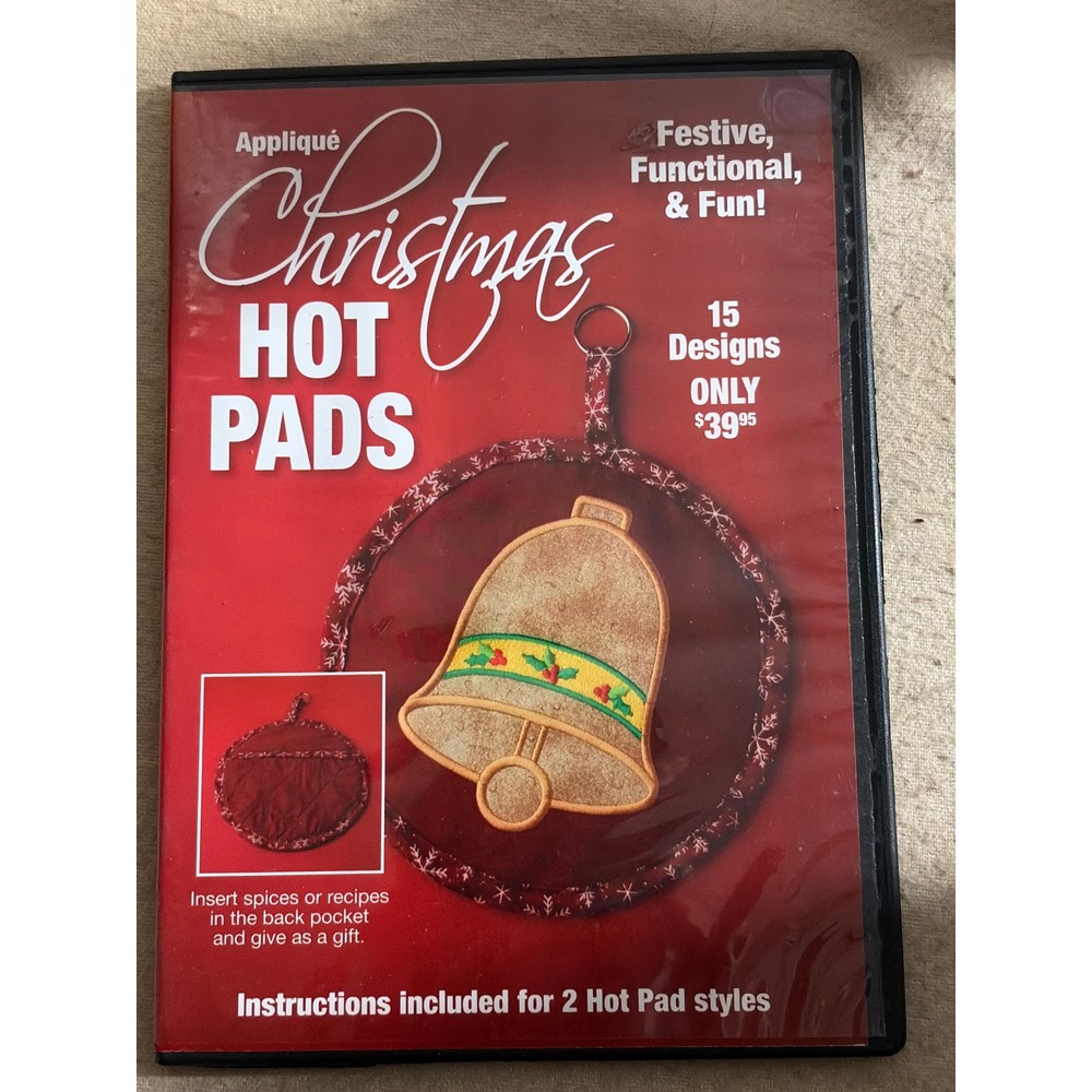 Dakota Collectibles Applique Christmas Hot Pads Embroidery Design CD 970663‎ 5x7